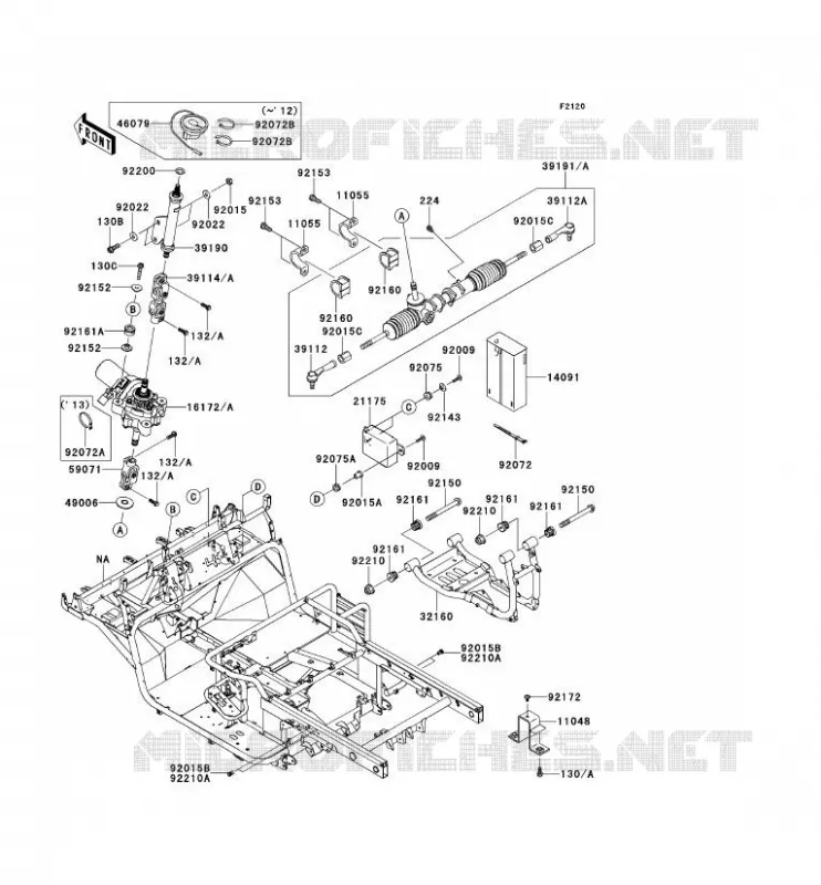 CHASSIS Kawasaki SSV 950 2010 MULE 4010 DIESEL 4X4  KAF950FAF