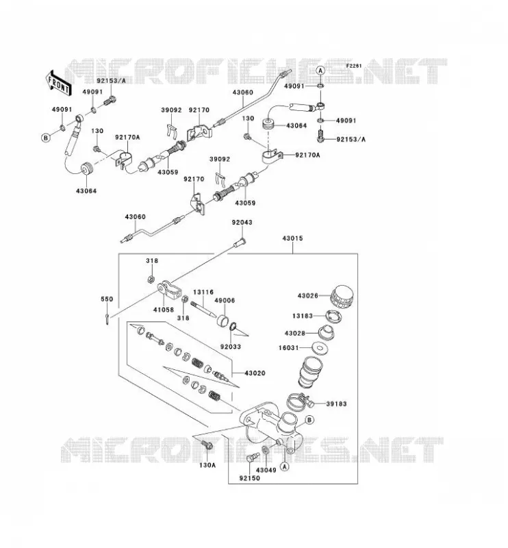 MASTER CYLINDER Kawasaki SSV 950 2010 MULE 4010 DIESEL 4X4  KAF950FAF