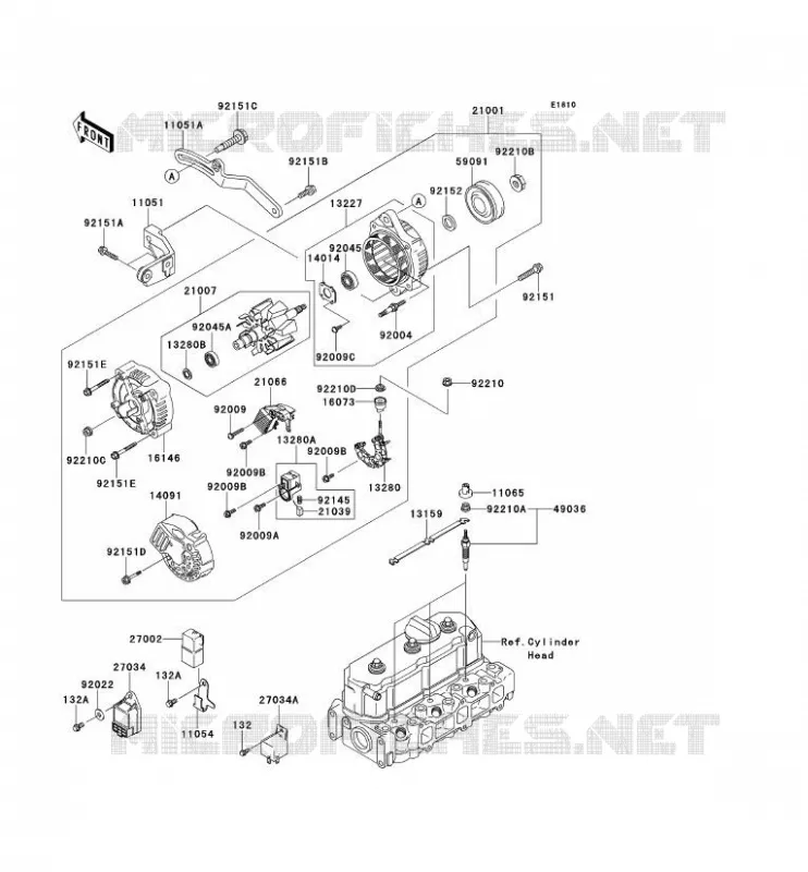 GENERATOR Kawasaki SSV 950 2010 MULE 4010 DIESEL 4X4  KAF950FAF