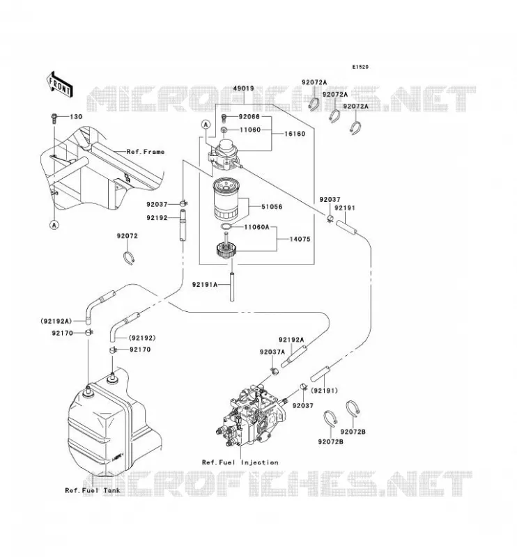 FUEL PUMP Kawasaki SSV 950 2010 MULE 4010 DIESEL 4X4  KAF950FAF