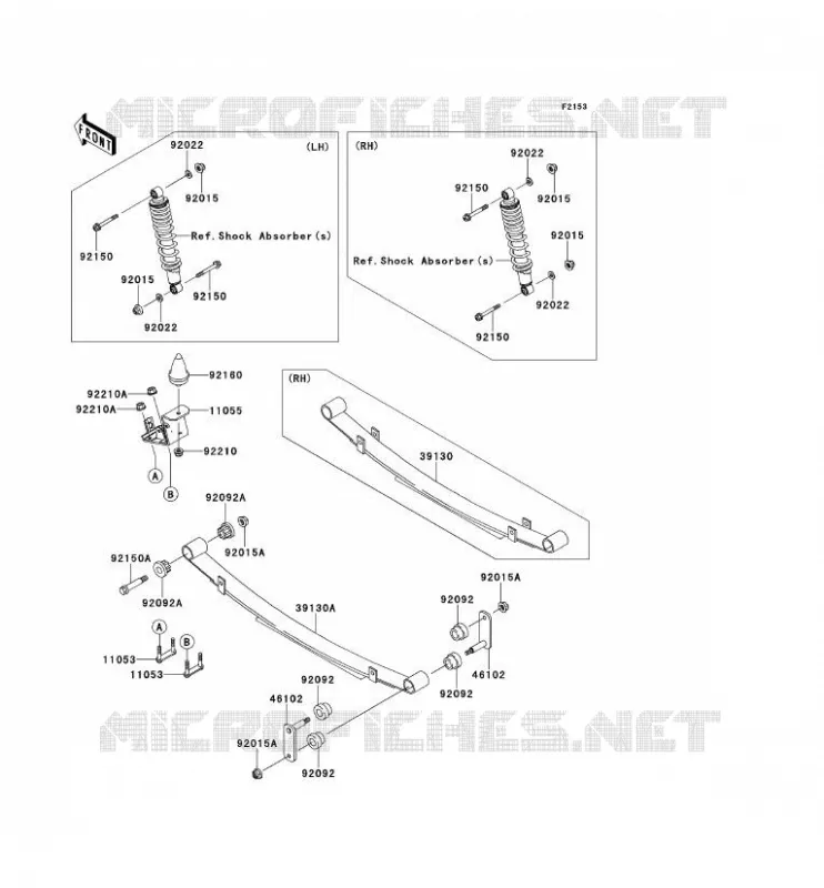 REAR SUSPENSION Kawasaki SSV 950 2010 MULE 4010 DIESEL 4X4  KAF950FAF