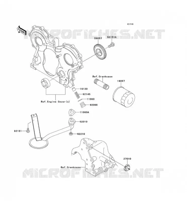 OIL PUMP Kawasaki SSV 950 2010 MULE 4010 TRANS 4X4 DIESEL  KAF950GAF