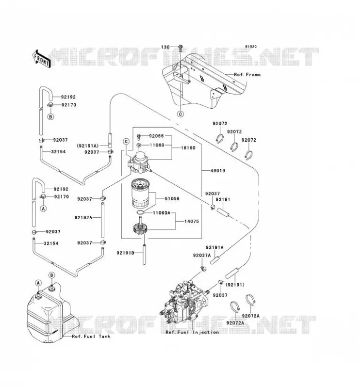 FUEL PUMP Kawasaki SSV 950 2010 MULE 4010 TRANS 4X4 DIESEL  KAF950GAF