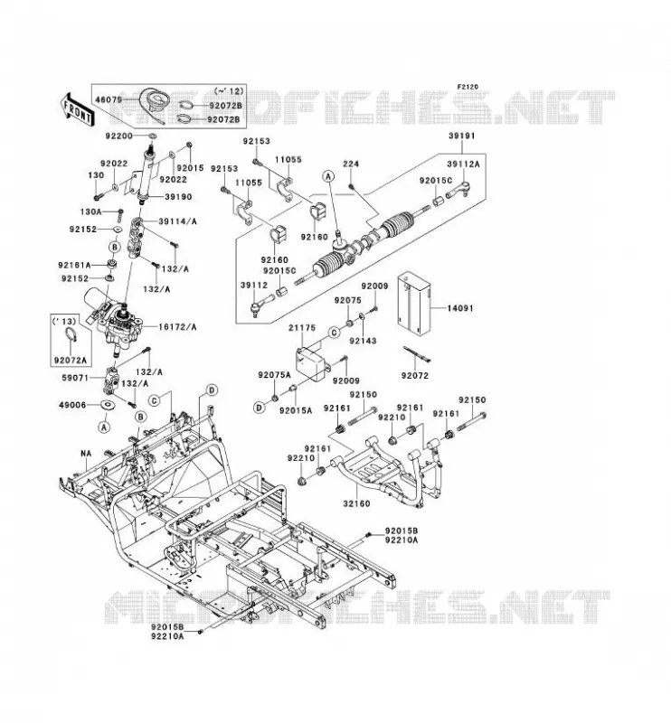 CHASSIS Kawasaki SSV 950 2011 MULE 4010 TRANS 4X4 DIESEL  KAF950GBF
