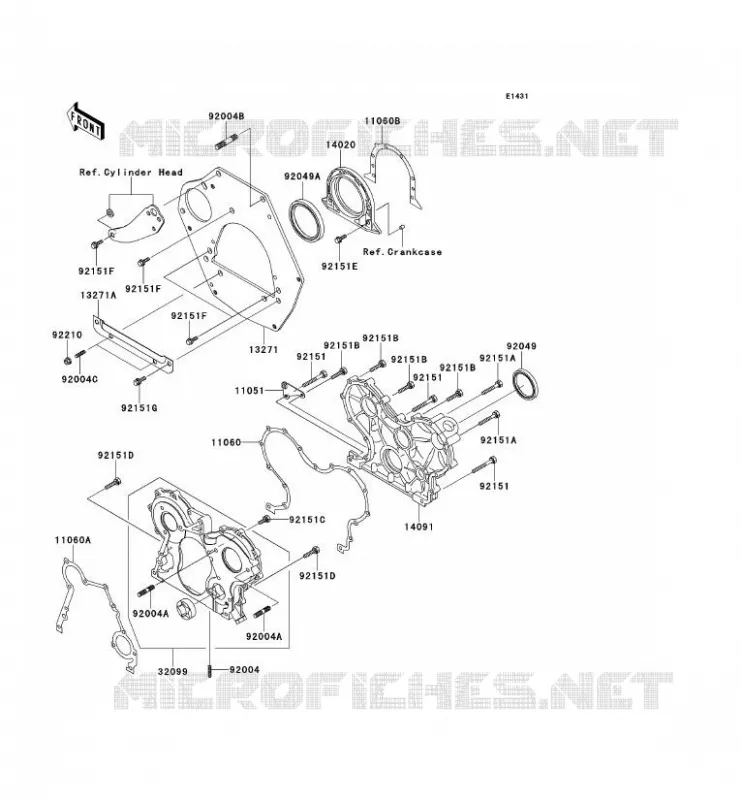 ENGINE COVERS Kawasaki SSV 950 2011 MULE 4010 TRANS 4X4 DIESEL  KAF950GBF