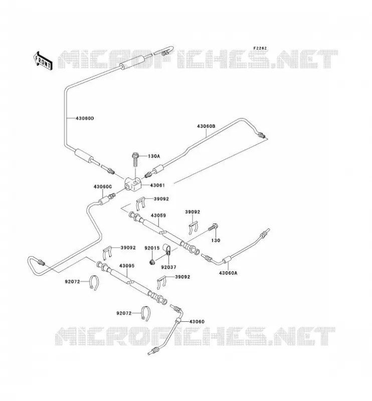 BRAKE PIPE Kawasaki SSV 950 2013 MULE 4010 TRANS 4X4 DIESEL  KAF950GDF