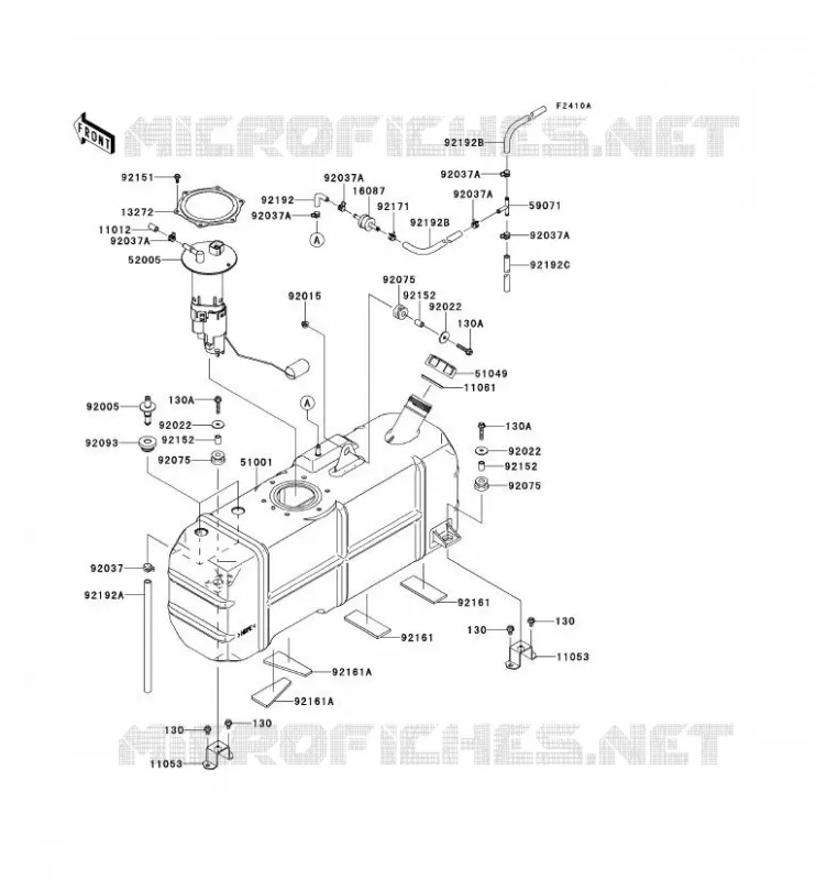 FUEL TANK Kawasaki SSV 950 2013 MULE 4010 TRANS 4X4 DIESEL  KAF950GDF