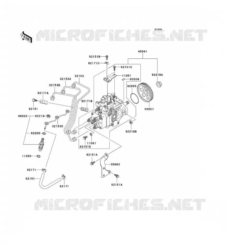 FUEL INJECTION Kawasaki SSV 950 2010 MULE 4010 TRANS 4X4 DIESEL  KAF950HAF