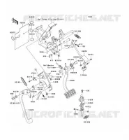 BRAKE PEDAL   THROTTLE LEVER voor Kawasaki TERYX 750 4X4 2009