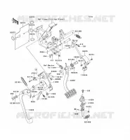 BRAKE PEDAL   THROTTLE LEVER voor Kawasaki TERYX 750 4X4 2009