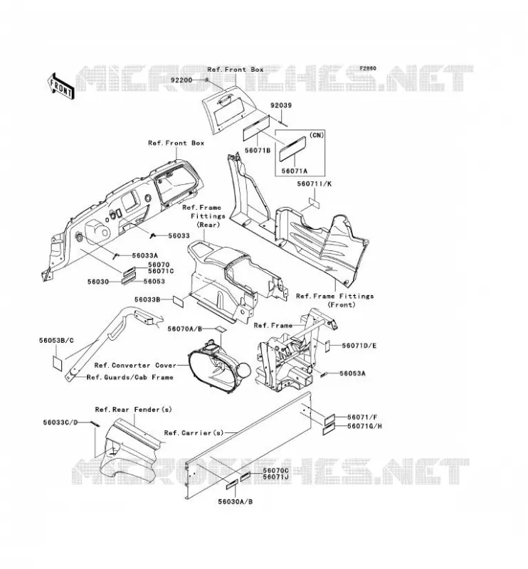 LABELS Kawasaki SSV 750 2009 TERYX 750 4X4  KRF750G9F