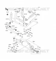 EXHAUST voor Kawasaki TERYX 750 4X4 NRA OUTDOORS 2009