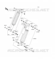SUSPENSION   SHOCK ABSORBER voor Kawasaki TERYX 750 4X4 NRA OUTDOORS 2009