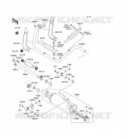 EXHAUST voor Kawasaki TERYX 750 FI 4X4 2011