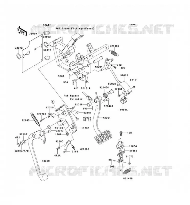 BRAKE PEDAL - THROTTLE LEVER Kawasaki SSV 750 2012 TERYX 750 FI 4X4 LE  KRF750PCS