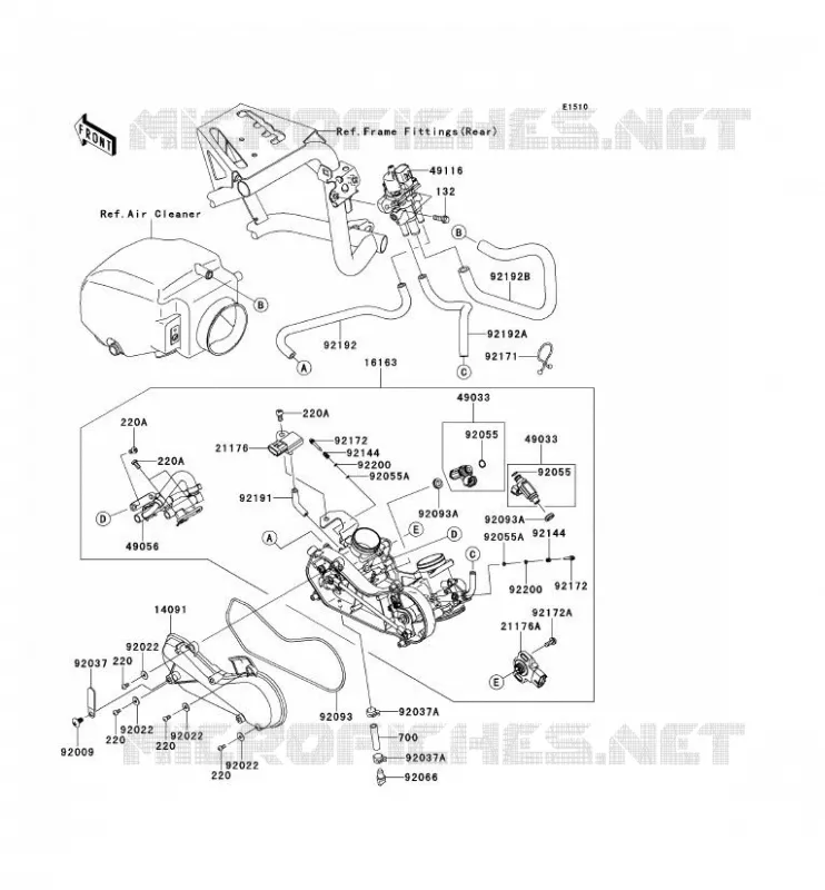 CARBURETOR Kawasaki SSV 750 2012 TERYX 750 FI 4X4 LE  KRF750PCS