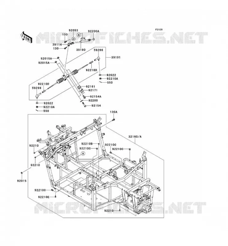 CHASSIS Kawasaki SSV 750 2012 TERYX 750 FI 4X4 LE  KRF750PCS