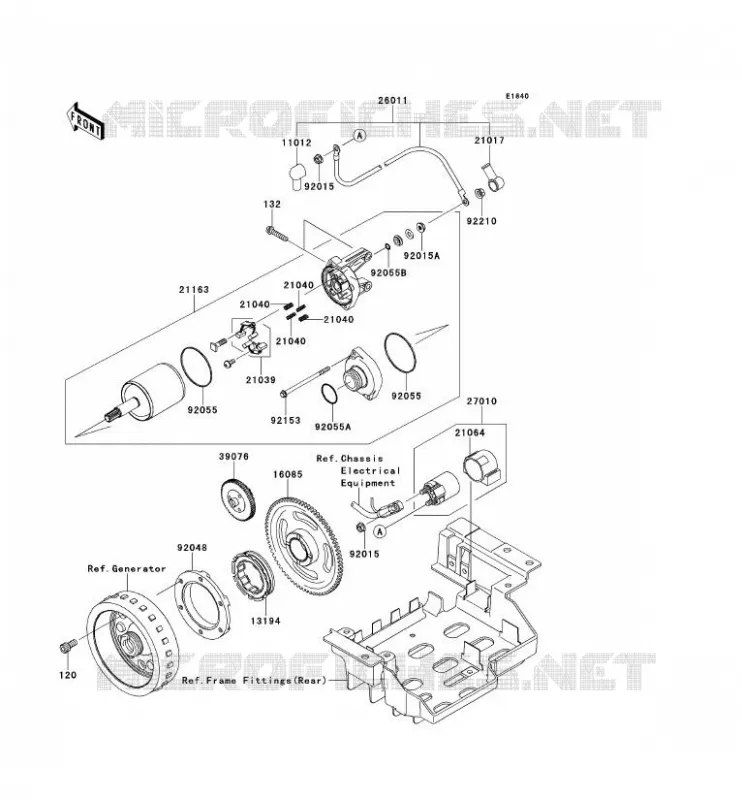 STARTER MOTOR Kawasaki SSV 750 2012 TERYX 750 FI 4X4 LE  KRF750PCS