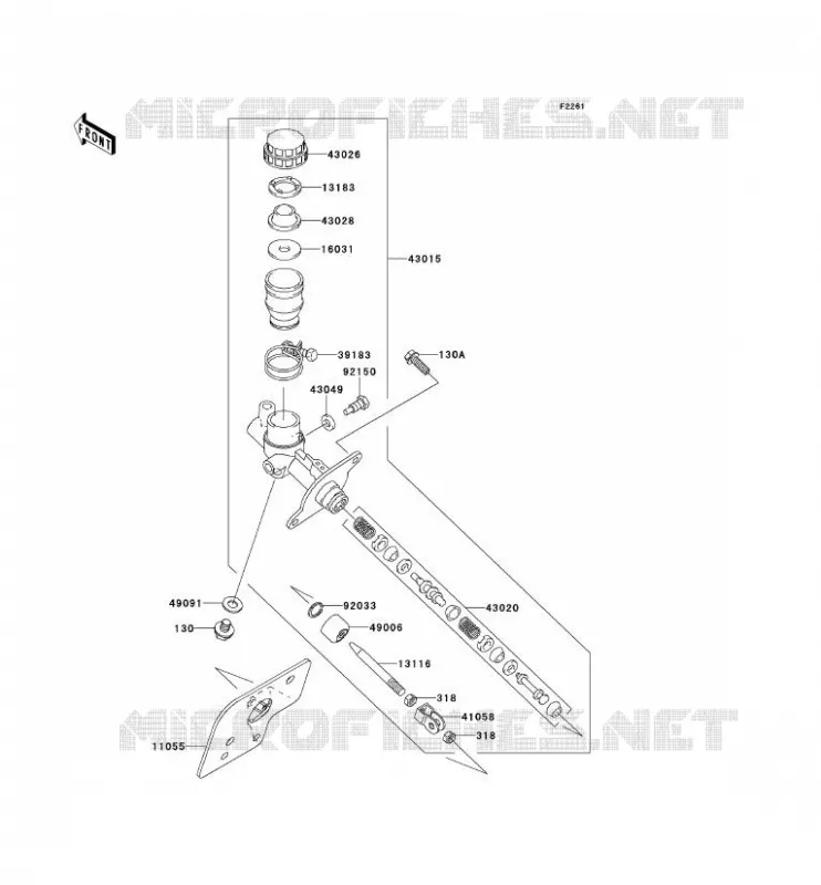 MASTER CYLINDER Kawasaki SSV 750 2013 TERYX 750 FI 4X4 LE  KRF750PDF