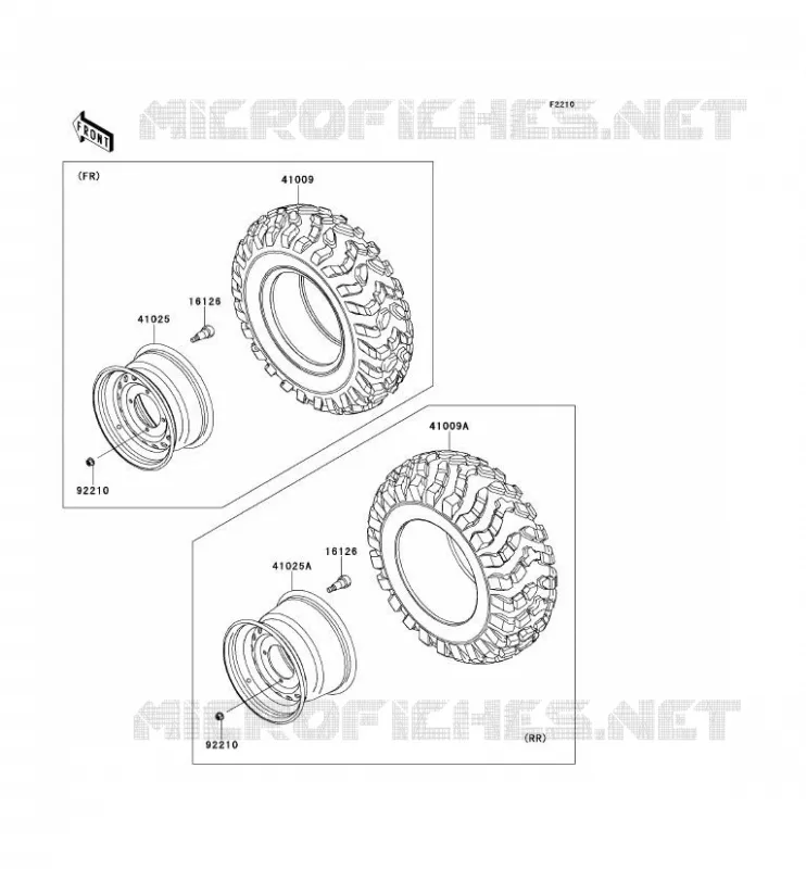 WHEELS - TIRES Kawasaki SSV 750 2013 TERYX 750 FI 4X4 LE  KRF750PDF