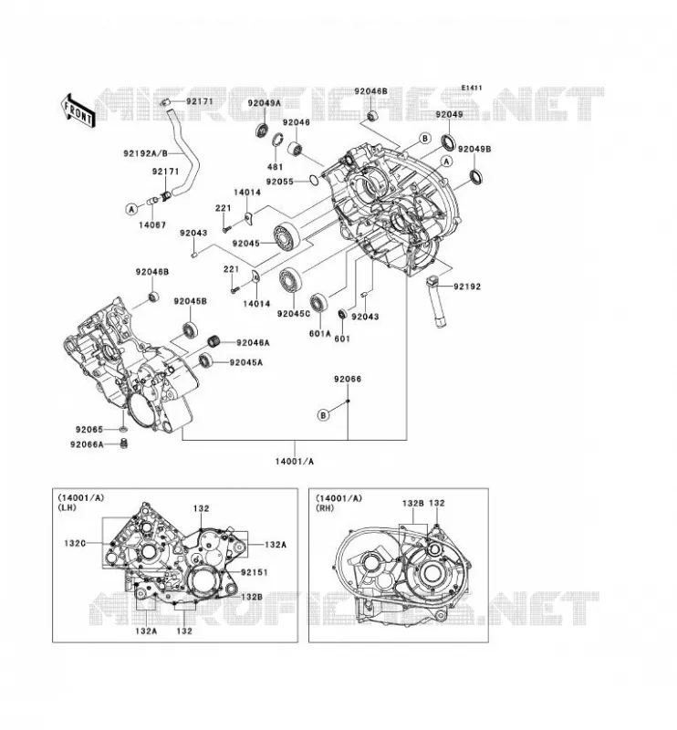 CRANKCASE(S) Kawasaki SSV 750 2012 TERYX 750 FI 4X4 LE  KRF750RCS