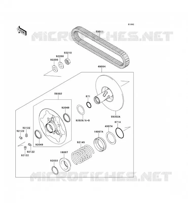 DRIVE CONVERTER - BELT Kawasaki SSV 750 2013 TERYX 750 FI 4X4 LE  KRF750RDF