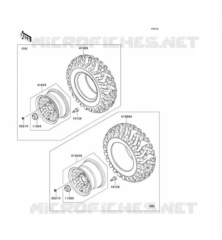 WHEELS - TIRES Kawasaki SSV 750 2012 TERYX 750 FI 4X4 SPORT  KRF750SCSA