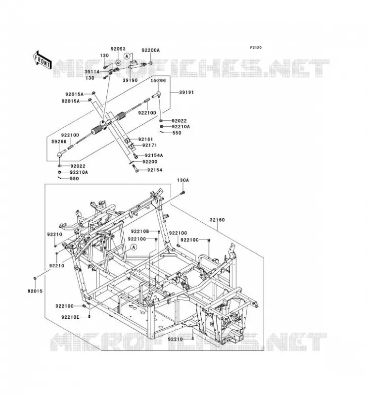 CHASSIS Kawasaki SSV 750 2013 TERYX 750 FI 4X4 SPORT  KRF750SDF