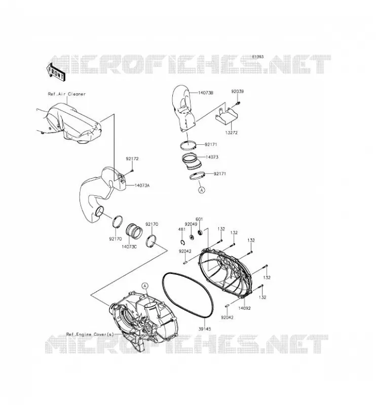 CONVERTER COVER Kawasaki SSV 800 2014 TERYX  KRF800AEF