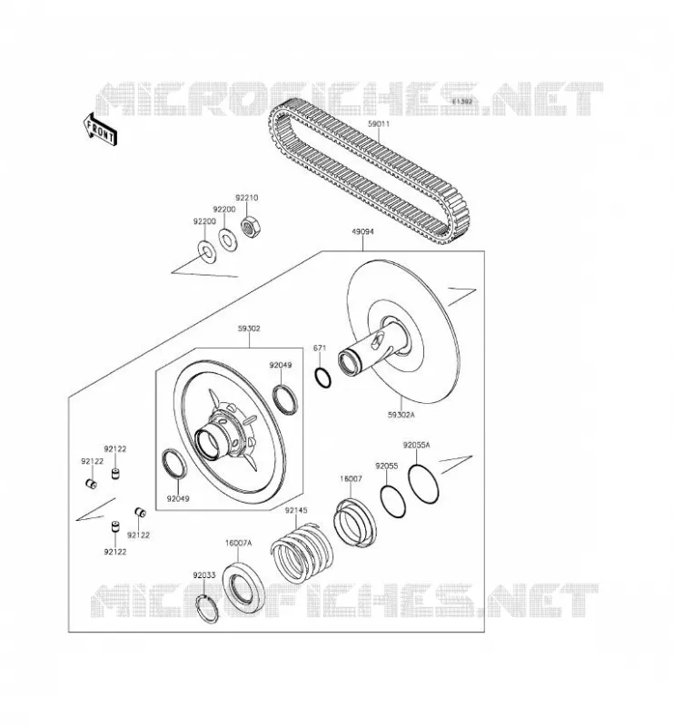 DRIVE CONVERTER - BELT Kawasaki SSV 800 2014 TERYX  KRF800AEF
