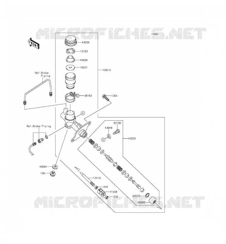 MASTER CYLINDER Kawasaki SSV 800 2015 TERYX  KRF800AFF
