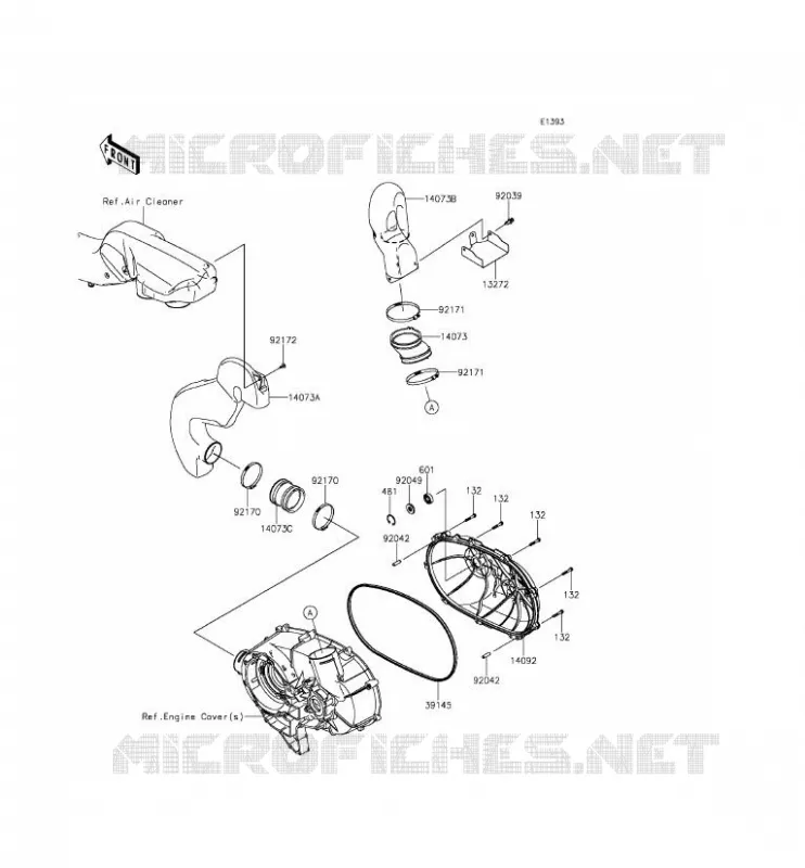 CONVERTER COVER Kawasaki SSV 800 2014 TERYX  KRF800BEF