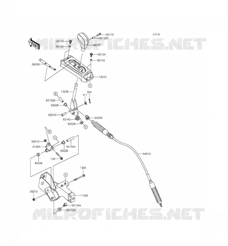 CONTROL Kawasaki SSV 800 2014 TERYX  KRF800CEF