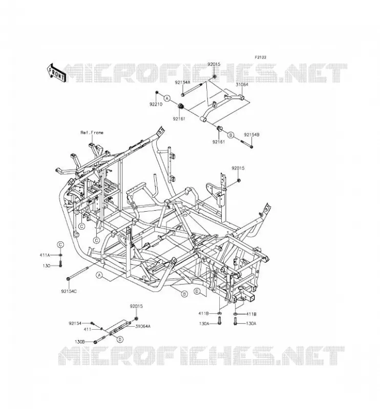 ENGINE MOUNT Kawasaki SSV 800 2014 TERYX  KRF800CEF