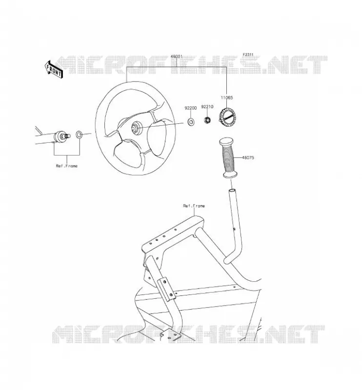 HANDLEBAR Kawasaki SSV 800 2014 TERYX  KRF800CEF