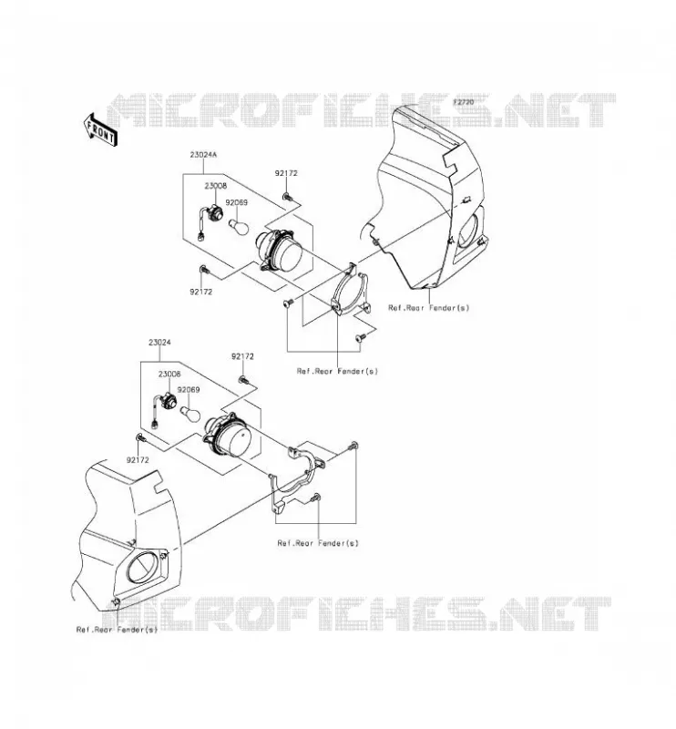 TAILIGHT(S) Kawasaki SSV 800 2014 TERYX  KRF800CEF