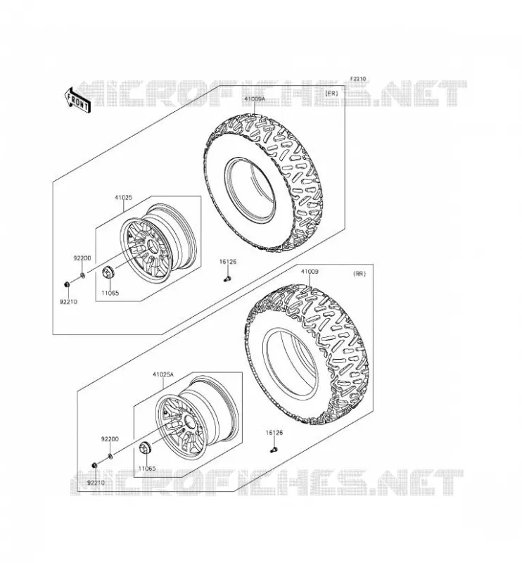WHEELS - TIRES Kawasaki SSV 800 2014 TERYX  KRF800CEF