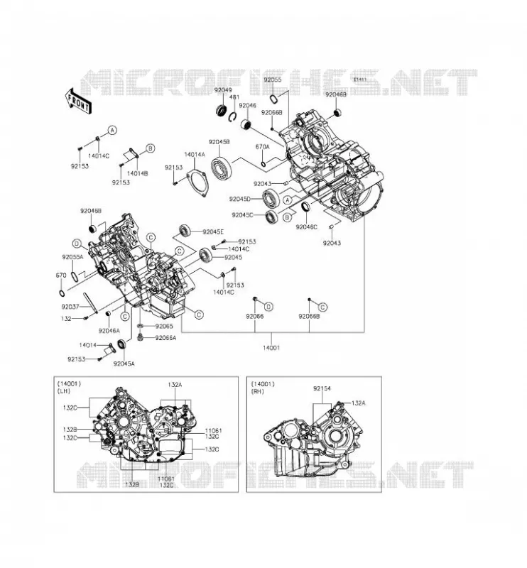 CRANKCASE(S) Kawasaki SSV 800 2015 TERYX  KRF800CFF