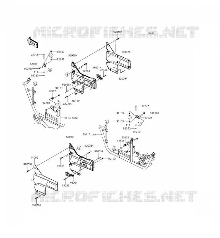 DOOR Kawasaki SSV 800 2014 TERYX  KRF800DEF