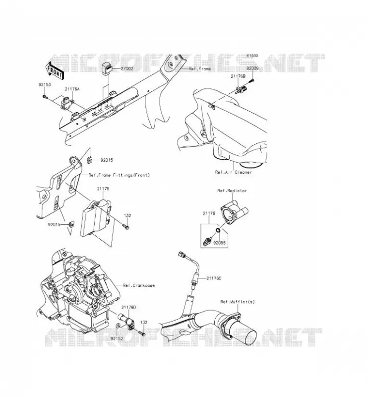 FUEL INJECTION Kawasaki SSV 800 2014 TERYX  KRF800DEF