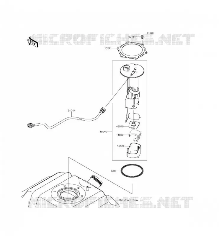 FUEL PUMP Kawasaki SSV 800 2014 TERYX  KRF800DEF