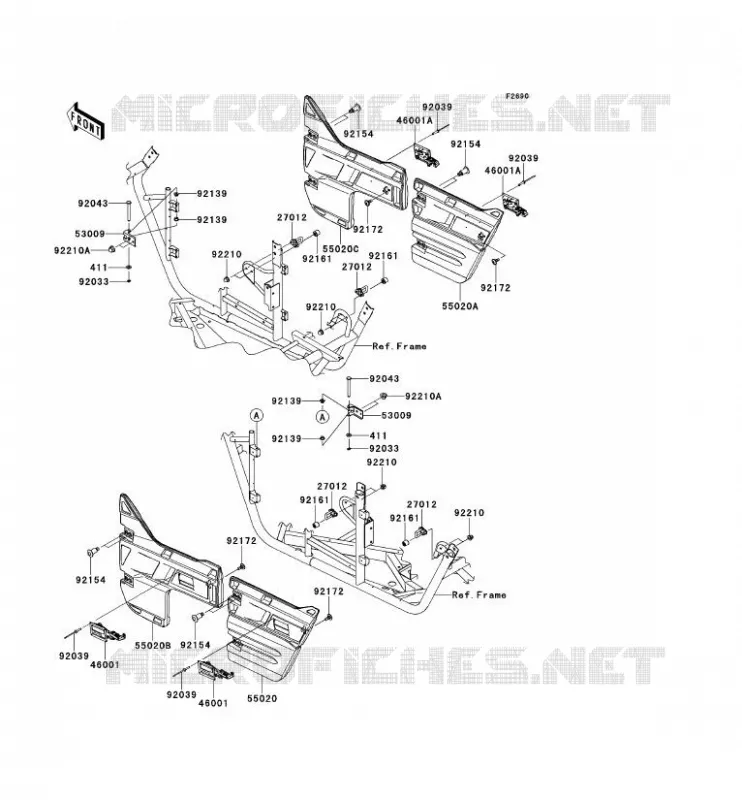 DOOR Kawasaki SSV 750 2012 TERYX 4 750 4X4  KRT750ACF