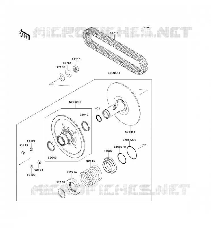 DRIVE CONVERTER - BELT Kawasaki SSV 750 2012 TERYX 4 750 4X4  KRT750ACF