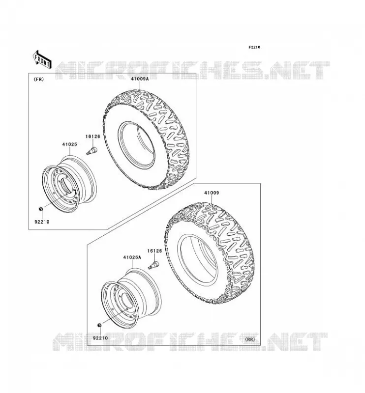 WHEELS - TIRES Kawasaki SSV 750 2012 TERYX 4 750 4X4  KRT750ACF