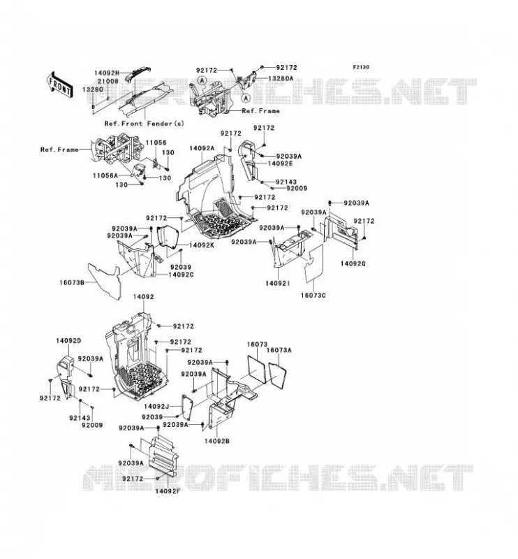 FRAME PARTS(AVANT) Kawasaki SSV 750 2012 TERYX 4 750 4X4  KRT750ACF