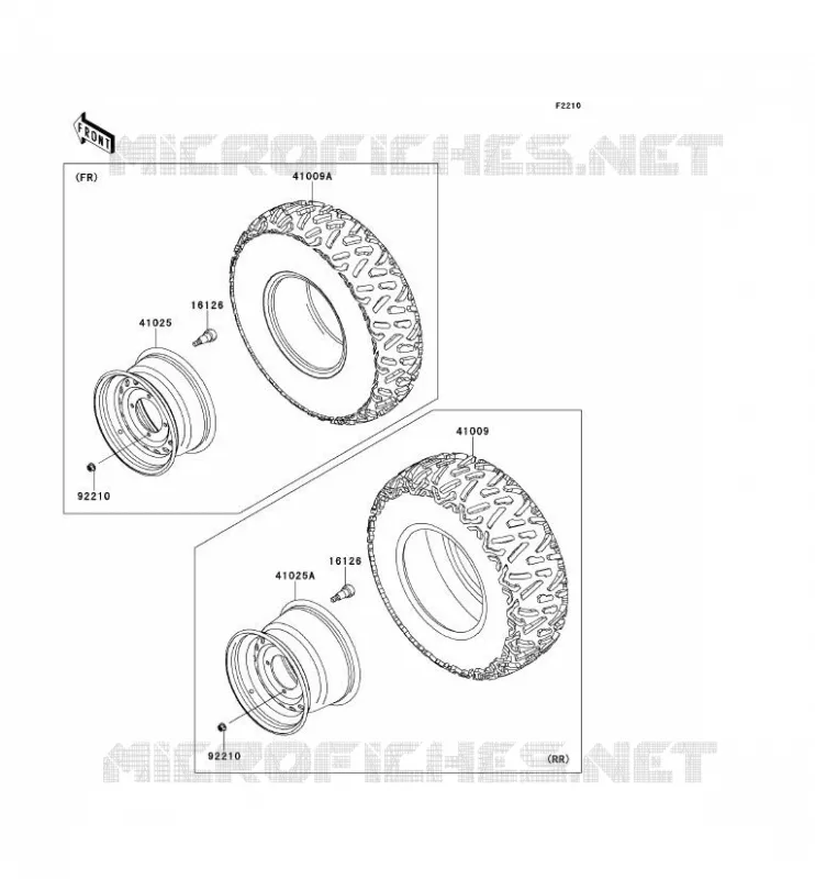WHEELS - TIRES Kawasaki SSV 750 2013 TERYX 4 750 4X4  KRT750ADF