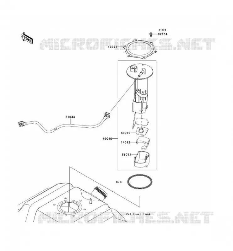 FUEL PUMP Kawasaki SSV 750 2013 TERYX 4 750 4X4  KRT750ADF