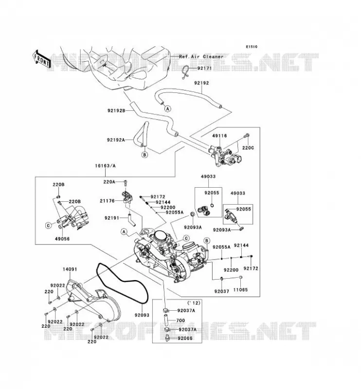 CARBURETOR Kawasaki SSV 750 2013 TERYX 4 750 4X4 EPS  KRT750BDF