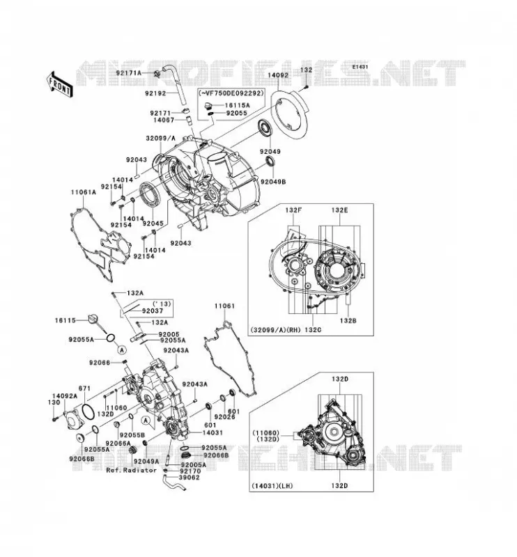 ENGINE COVERS Kawasaki SSV 750 2012 TERYX 4 750 4X4 EPS LE  KRT750CCF
