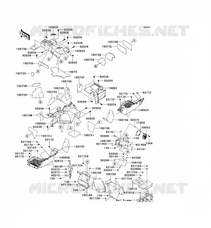 FRAME PARTS(ARRI&Egrave;RE) Kawasaki SSV 750 2012 TERYX 4 750 4X4 EPS LE  KRT750CCF